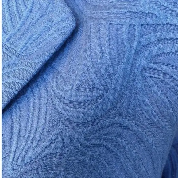 NWT. Talbots 4 Blue Floral Jacquard Knit Blazer. - Picture 5 of 15